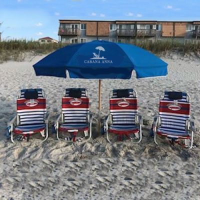 Beach Package B Umbrella Anchor 4 Beach Chairs Rental Ocean Isle Sunset Beach NC 435